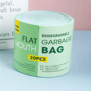 Degradable Flat Mouth Garbage Bag - Green