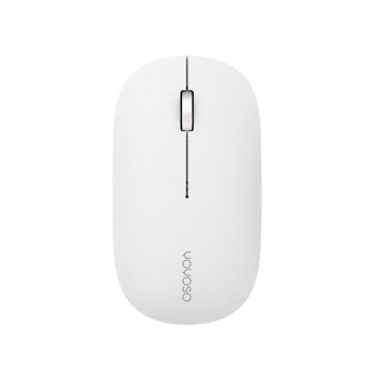 Metal mouse wheel mute wireless mouse-white