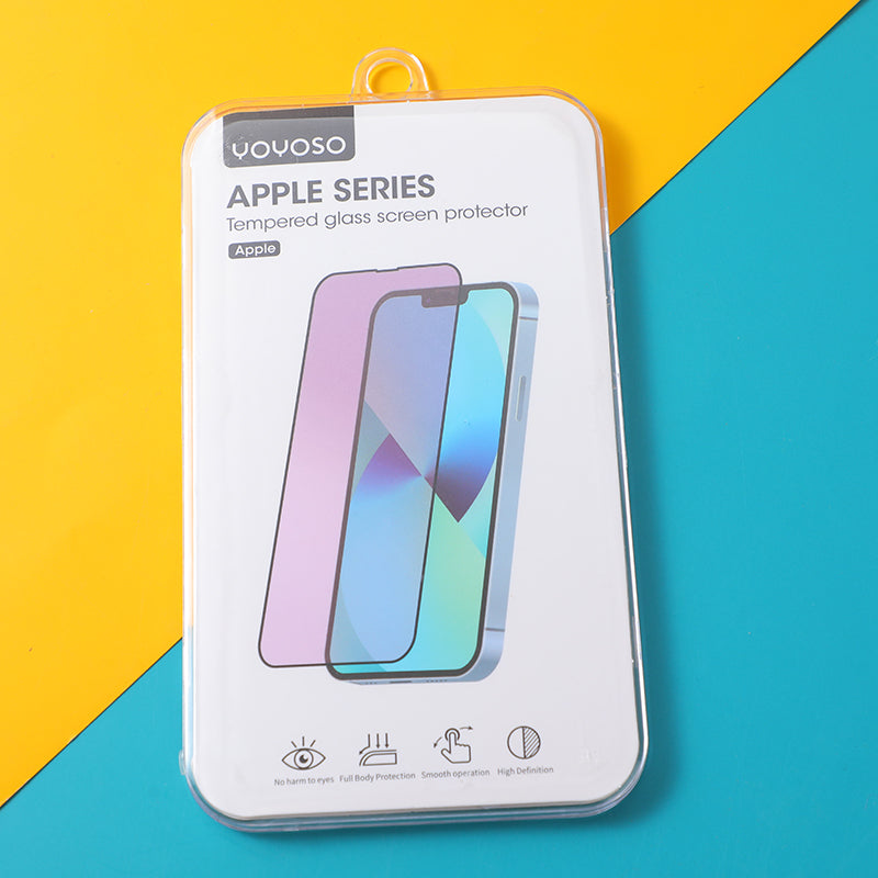 Transparent curved edge Apple14 tempered glass screen protector