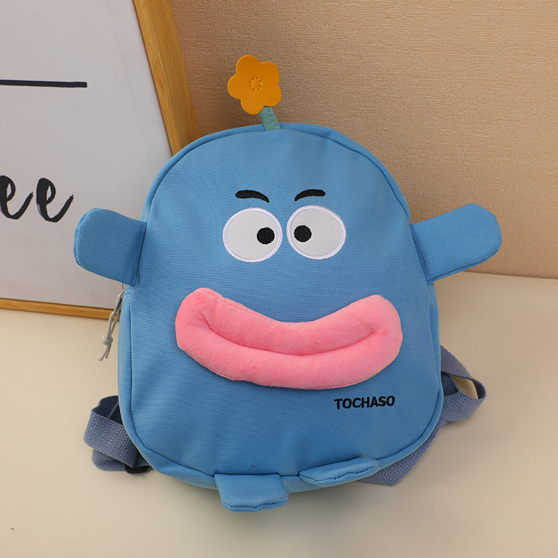 3D Children's shoulder bag-blue