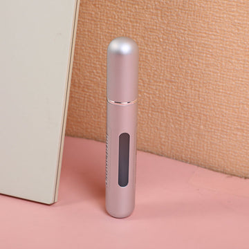 Refillable Perfume Dispenser Bottle 10ml - Frosted Silver