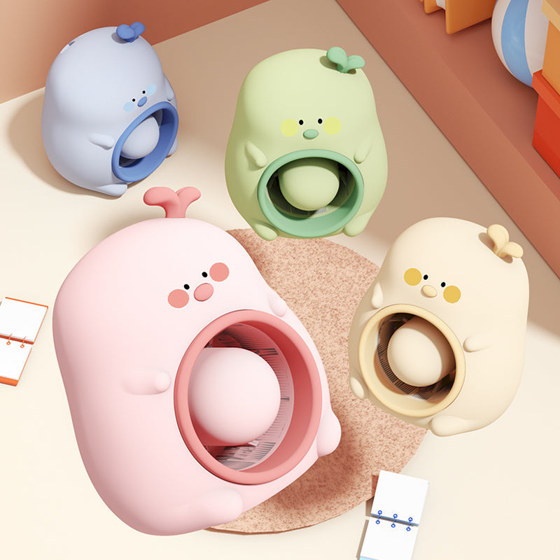 Crown cute bun keychain turbo fan