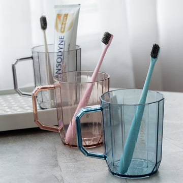 Clear diamond shape mouthwash cup-400ml