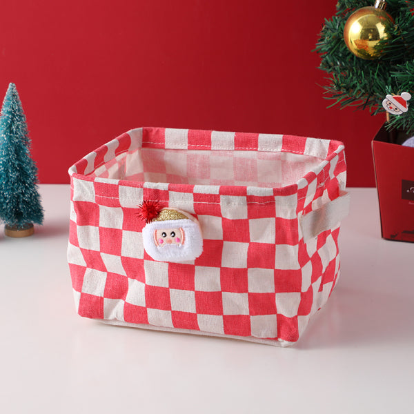 Christmas geometric tabletop square box-santa claus