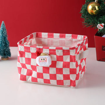 Christmas geometric tabletop square box-santa claus