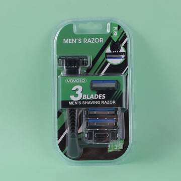 Men's razor replacement set (1pc handle+3pcs razor head)