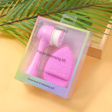 Facial Brush And Cleansing Puff Kit
