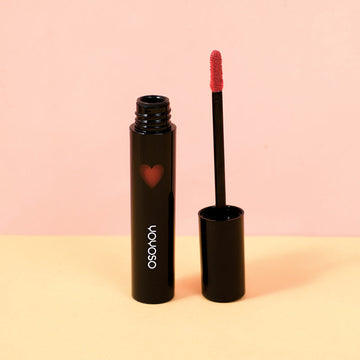 Love kiss red heart lip glaze-#17apricot oolong