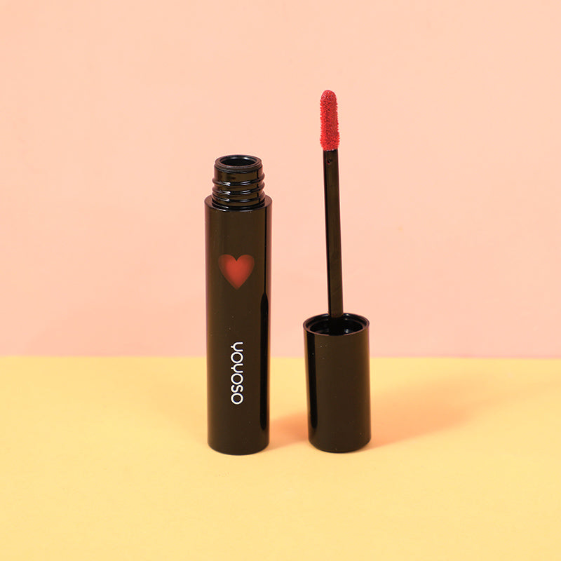 Love kiss red heart lip glaze-#18tipsy jujube paste