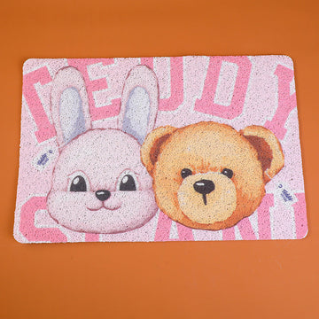 Teddy Island Series Floor Mat 001-Pink