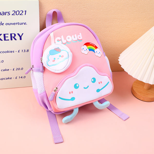 Colourful children's backpack-pink