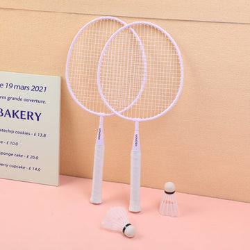 Children's badminton racket 2pcs-purple (including 2pcs shuttlecock)