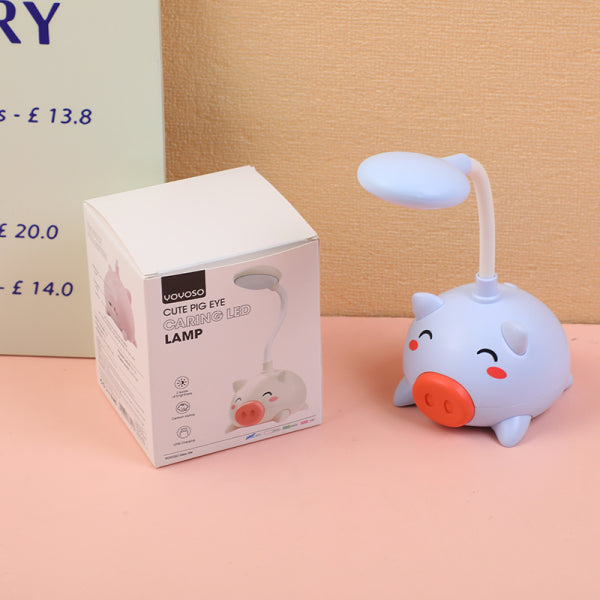 Cute pig eye caring LED lamp-round top