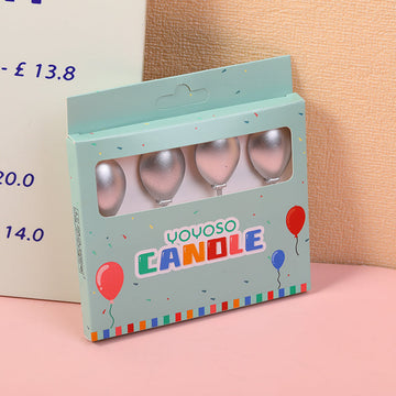 Silver Balloon Candle Set of 4-4pcs