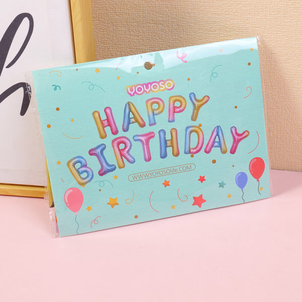 Colorful happy birthday set aluminum balloons-1pcs