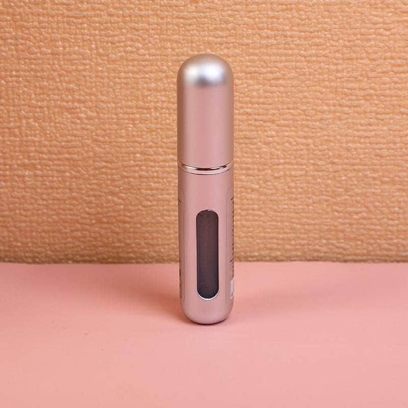 Refillable Perfume Dispenser Bottle 5ml-Frosted Silver