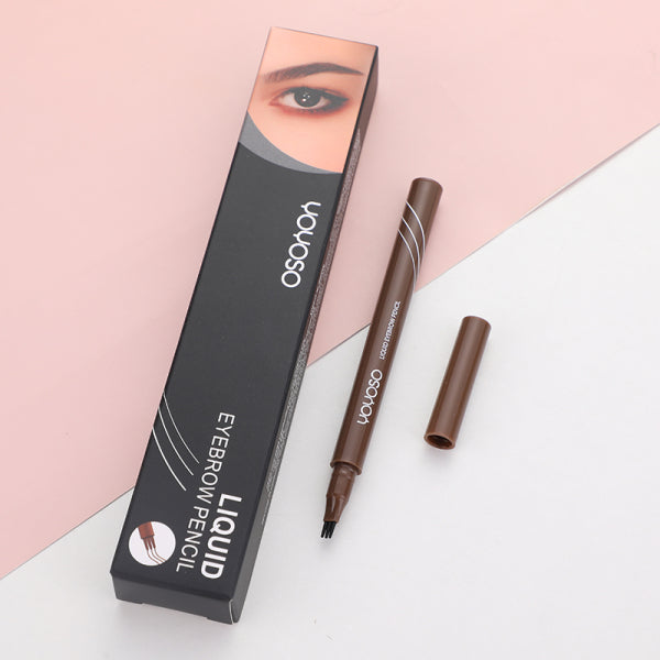 Three-pronged precision water eyebrow pencil-black