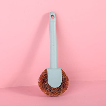 Coconut coir brush with plastic handle and cover