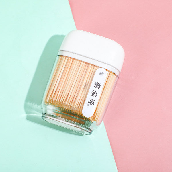 Sliding cover oval box bamboo toothpicks 450pcs