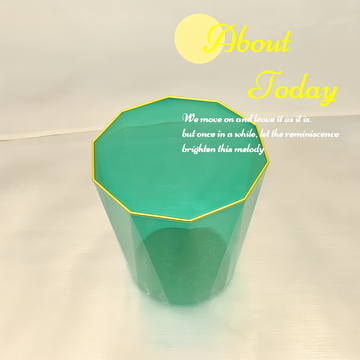 Boutique PET golden rim storage basket-4022-1