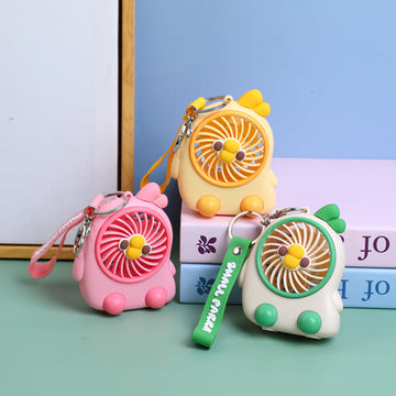 Tilting head keychain fan