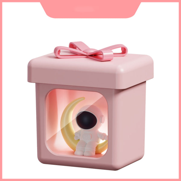 Astronaut small night light-pink