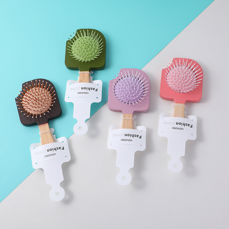 Ice cream wooden massage comb