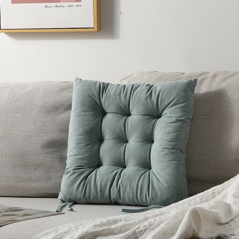 Solid color flannel 9-stitch cushion-light blue