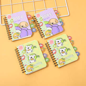 Colorful fruity papi dog PVC bookmark coil notebook