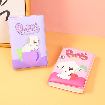Colourful fruity papi dog 3D stress relieve notebook A6-horizontal line inside p