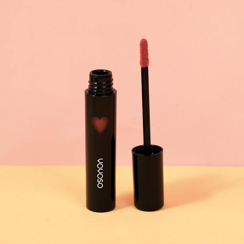 Love kiss red heart lip glaze-#16frozen tea & peach wine