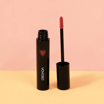 Love kiss red heart lip glaze-#16frozen tea & peach wine