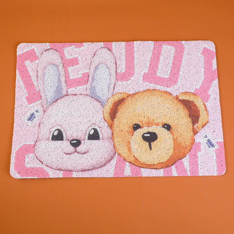 Teddy Island Series Floor Mat 001-Pink