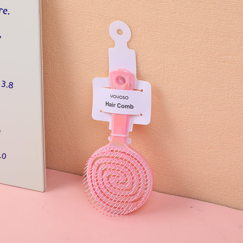 Colourful lollipop hollow comb-pink