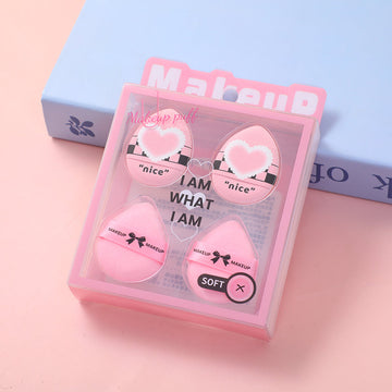 Sweet & Cool Series All Purpose Thumb Powder Puff 4pcs Set