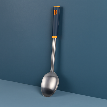 Blue handle long spoon