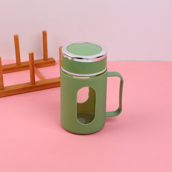 Business office cup with galvanized lid