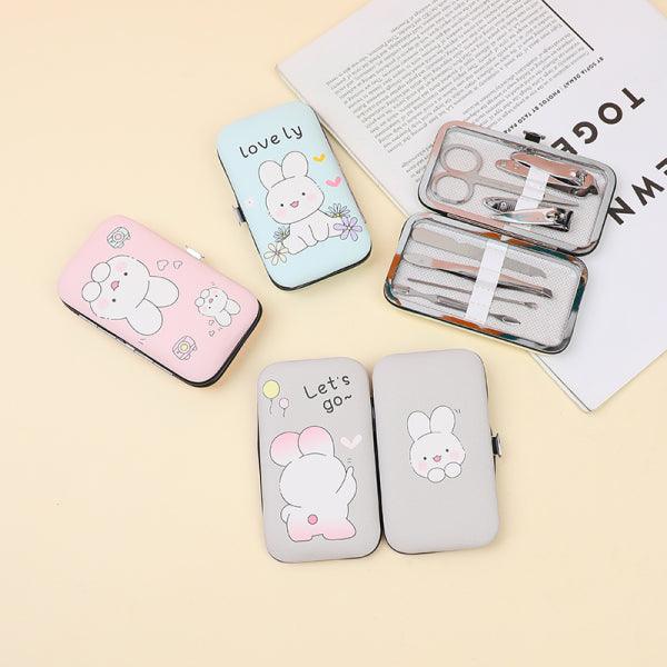 Cartoon Rabbit Series Pu Manicure Set-7Pcs - YOYOSO PAKISTAN