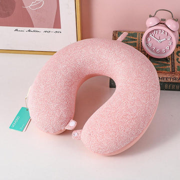 Cool Fabric With Jacquard U-Shaped Pillow-Pink - YOYOSO PAKISTAN