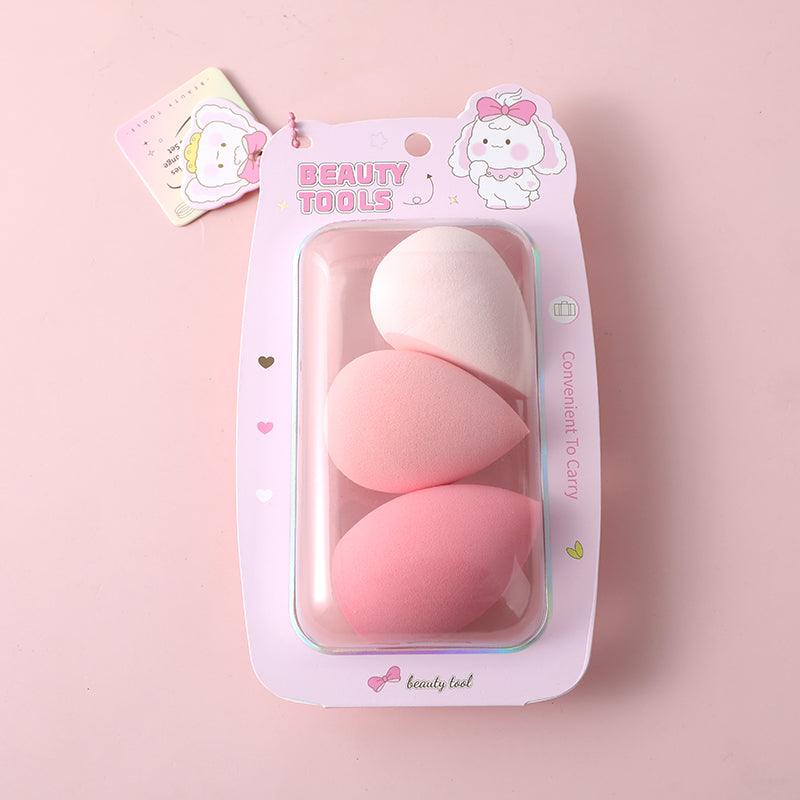 Cute Rabbit Series Egg-Shaped Sponge Puff 3Pcs Set - YOYOSO PAKISTAN