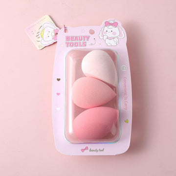 Cute Rabbit Series Egg-Shaped Sponge Puff 3Pcs Set - YOYOSO PAKISTAN
