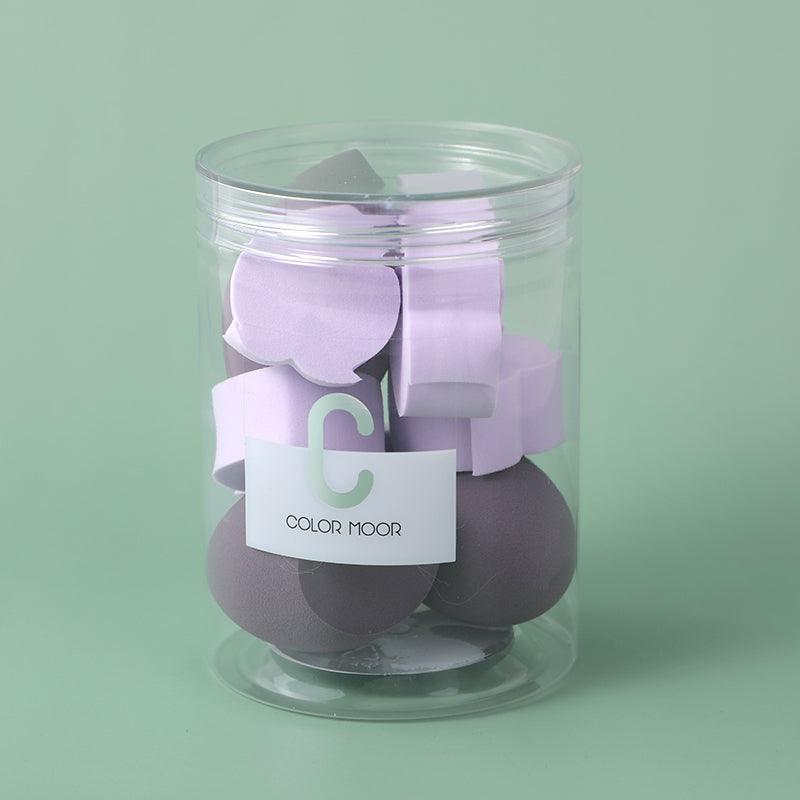 Delicate And Soft Barreled Multi-Purpose Powder Puff 9Pcs Set-Purple - YOYOSO PAKISTAN