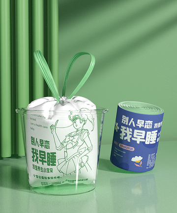 Drawstring thickened garbage bag 18pcs