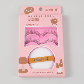 False eyelashes with powder puff