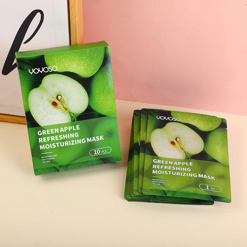 Green Apple Refreshing Moisturizing Mask (25Ml*10Pcs) - YOYOSO PAKISTAN