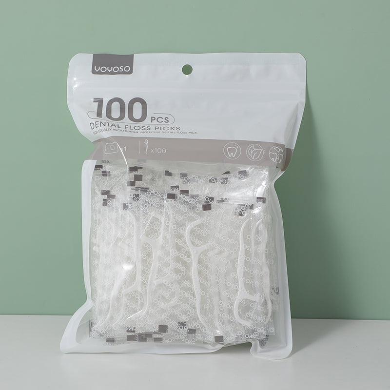 Individually Packed High Molecule Dental Floss Pick (100Pcs) - YOYOSO PAKISTAN