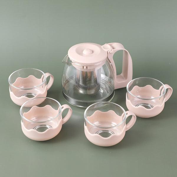 Light Luxury Glass Teapot Set-Pink - YOYOSO PAKISTAN