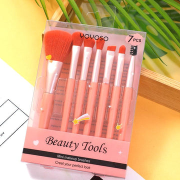 Morandi Pink Mini Makeup Brush-7Pcs - YOYOSO PAKISTAN