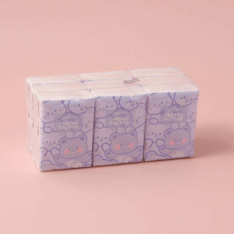 Purple Bear Soft Handkerchief Paper-9 Packs - YOYOSO PAKISTAN