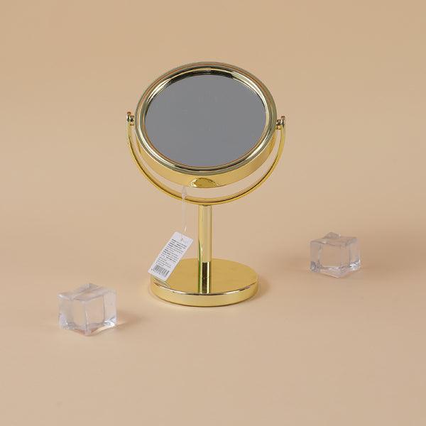 Round Mini Simple Tabletop Mirror-Gold - YOYOSO PAKISTAN